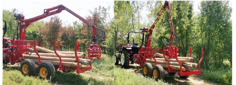 Remorca Forestiera cu Macara 5 Tone