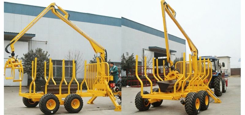 Remorca Forestiera cu Macara 10 Tone